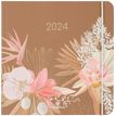 Agenda Giverny - 1 semaine sur 2 pages - 16 x 16 cm - terracota - Oberthur