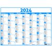 Calendrier Classique - 7 mois par face - 32 x 42 cm - bleu - Oberthur
