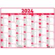 3664447154633-Calendrier Classique - 7 mois par face - 32 x 42 cm - rouge - Oberthur-P_405149384_1-0