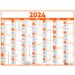 Calendrier Classique - 7 mois par face - 43 x 55 cm - orange - Oberthur
