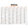 Calendrier Fluo - 7 mois par face - 21 x 26,5 cm - orange - Oberthur