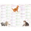 3664447151441-Calendrier Chats 4 saisons - 6 mois par face - 40,5 x 55 cm - Oberthur-P_405149420_1-0