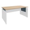 3253310420281-Bureau INEO JET UP Bureau Vallée - Réglable en hauteur - L160 x H74/78/82 x P80 cm - Pieds blanc - plateau c-P_405151991_1-0