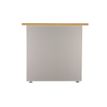 3253310230705-Bureau droit DUAL - L140 - Pieds alu - plateau imitation noyer-P_405152151_3-2