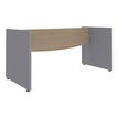 3253310230705-Bureau droit DUAL - L140 - Pieds alu - plateau imitation noyer-P_405152151_4-3