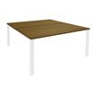 Burocean Aéris - Tafel - rechthoekig - walnoot - wit basis