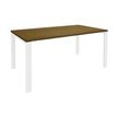 Burocean Aéris - Tafel - rechthoekig - walnoot - wit basis