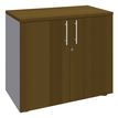 Burocean PRO - keukenkast - 1 planken - 2 deuren - walnoot, aluminium
