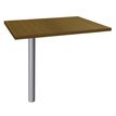3253310380059-Extension IDRA/DUAL sur Pied tube - 80 x 60 cm - Pied alu - plateau imitation noyer-P_405152531_1-0