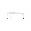 3617350002621-Table de réunion mobile ARIAL - L200 x P80 cm - plateau blanc - pieds blancs-P_405153538_1-0