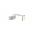Eol Robin - desk with storage unit - rechthoekig - sneeuwwit