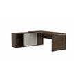 Eol Moka - executive desk - rechthoekig - donker walnoot