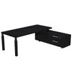 Artarredi Flora - bureau - rechthoekig - zwarte as