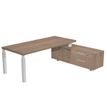 Artarredi Flora - bureau - rechthoekig - scheefkelk kers