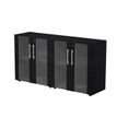 Artarredi Flora - boekenkast - 2 planken - 2 deuren - zwarte as, black veined frassino