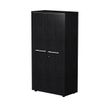 Artarredi Flora Medium-High - boekenkast - 3 planken - 2 deuren - zwarte as