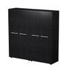 Artarredi Flora Medium-High - boekenkast - 3 planken - 4 deuren - zwarte as