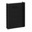 Exacompta - Dagboek - 2023 - 2024 - dag per pagina - met draad gebonden - middelgroot - A5 - wit papier - vintage - zwarte hoes - karton, papier