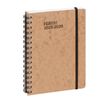 Clairefontaine Age Bag Forum - Agenda - 2023 - 2024 - dag per pagina - met draad gebonden - middelgroot - A5 - wit papier - vintage - havana kaft - karton