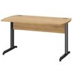 Gautier office JAZZ+ - bureau - rechthoekig - zwartgrijs, bocage-eiken