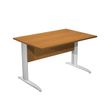 7331920000652-Bureau droit Trend - L120 - Pieds métals - plateau imitation aulne - pied alu-P_405165605_1-0