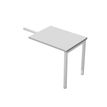 Artarredi Presto Venere Plus - bureau met zijplaatcomponent - rechthoekig - grijs