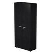7331920002274-Bibliothèque haute Trend - L80xP35xH180 cm - 2 portes en mélaminé avec serrure - imitat-P_405165837_1-0