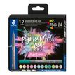 4007817097021-STAEDTLER Pigment brush 371 - 12 feutres pointe pinceau - couleurs pastel assorties-P_405177289_1-0