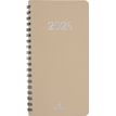 3664447208480-Agenda de poche spiralé Galway - 1 semaine sur 2 pages - 9,5 x 17 cm - olive - Oberthur--0