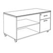 3253310544192-Console mobile KHEOPS - L120XP60XH66 cm - 2 tiroirs dont 1 DS - structure carbone - finiti-P_405223994_2-1