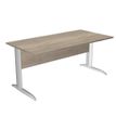 Artarredi Presto - Bureau - rechthoekig - canadian oak - aluminiumgrijs basis
