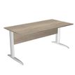 Artarredi Presto - Bureau - rechthoekig - canadian oak - mat wit basis