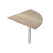 Artarredi Presto - Tafelonderdeel - 90°-hoek (afgerond) - canadian oak - chroom basis