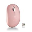 NGS Fog Pro - Muis - rechts- en linkshandig - optisch - 2 knoppen - draadloos - 2.4 GHz - USB draadloze ontvanger - roze - detailhandel - hangdoos
