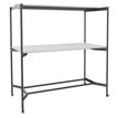 Burocean Elki - Tafel - mobiel - rechthoekig - parelwit - koolstof basis