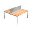 Artarredi Presto Venere Plus - Werkstation - rechthoekig - beuken - aluminiumgrijs basis