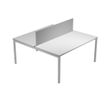 Artarredi Presto Venere Plus - Werkstation - rechthoekig - grijs - aluminiumgrijs basis