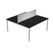 Artarredi Presto Venere Plus - Werkstation - rechthoekig - zwarte as - aluminiumgrijs basis