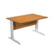 Artarredi Presto - Bureau - rechthoekig - lichte walnoot - chroom basis