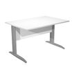 Artarredi Presto - Bureau - rechthoekig - wit - RAL 7016, mat antraciet basis