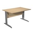 Artarredi Presto - Bureau - rechthoekig - licht eiken - RAL 7016, mat antraciet basis