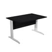 Artarredi Presto - Bureau - rechthoekig - zwarte as - chroom basis