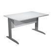 Artarredi Presto - Bureau - rechthoekig - grijs - RAL 7016, mat antraciet basis
