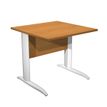 Artarredi Presto - Bureau - vierkant - lichte walnoot - mat wit, RAL 9010 basis