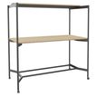 Burocean Elki - Tafel - mobiel - rechthoekig - licht eiken - koolstof basis