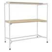 Burocean Elki - Tafel - mobiel - rechthoekig - licht eiken - wit basis