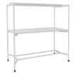 Burocean Elki - Tafel - mobiel - rechthoekig - parelwit - wit basis