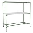 Burocean Elki - Tafel - mobiel - rechthoekig - parelwit - saliegroen basis