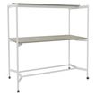 Burocean Elki - Tafel - mobiel - rechthoekig - grijs eiken - wit basis