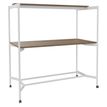 Burocean Elki - Tafel - mobiel - rechthoekig - walnoot - wit basis